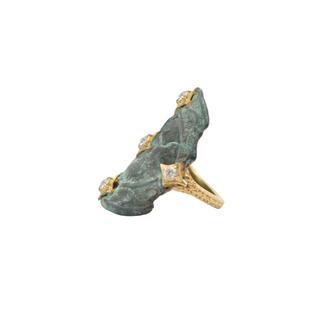 CRIVELLI ACCENTED ARTIFACT COIN STATEMENT RING