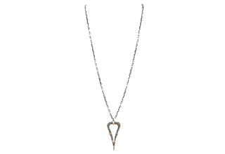 Pave Open Heart Pendant Necklace