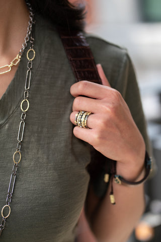 PEARL AND CRIVELLI STACK RING