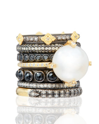 Pave Pearl Statement Ring