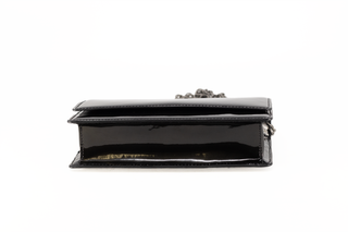 WALLET IN BLACK SPARKLE PATENT LEATHER