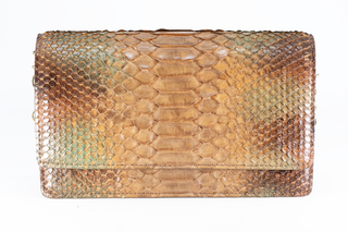 WALLET IN PAINTED BRWON PYTHON