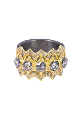 OLD WORLD GRAY DIAMOND CROWN BAND