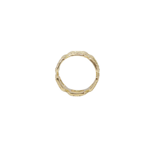 YELLOW GOLD PAPERCLIP STACK RING