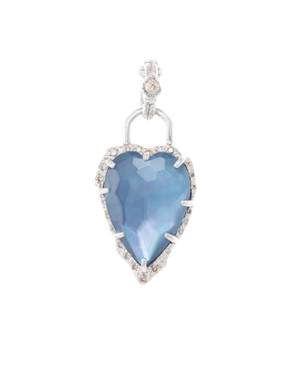 BLUE ONYX DOUBLET GEMSTONE HEART ENHANCER