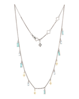 GRANDIDIERITE & MOSS AQUAMARINE NECKLACE