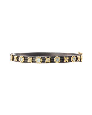 OLD WORLD DIAMOND “X” HUGGIE BRACELET
