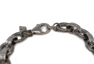 OVAL TEXTURED CHAIN LINK BRACELET