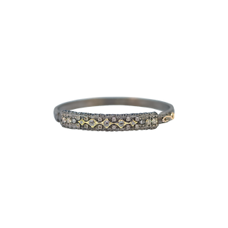 HUGGIE BRACELET WITH GREY DIAMONDS AND CRIVELLI DETAILS