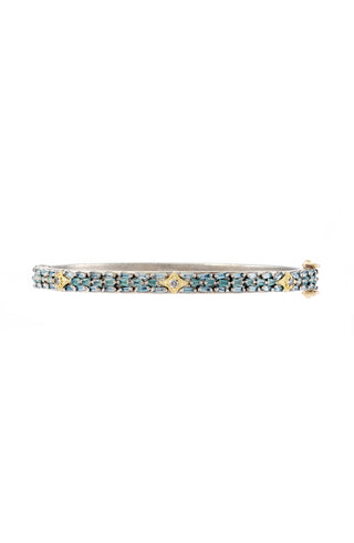 Crivelli, Grey Diamond, Grandidierite & London Blue Topaz Huggie Bracelet