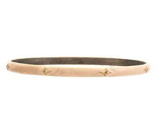 CHAMPAGNE DIAMONDS LIGHT PINK ENAMEL  BANGLE