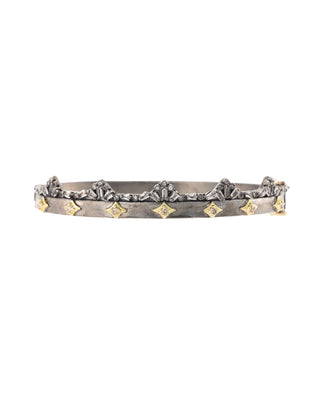 CHAMPAGNE DIAMOND SCROLL HUGGIE BRACELET