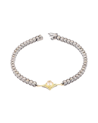 CHAMPAGNE & GREY DIAMOND TENNIS BRACELET