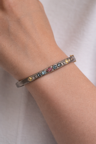 CRIVELLI GEMSTONE HUGGIE BRACELET