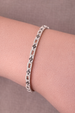 PAPERCLIP CHAMPAGNE DIAMOND BRACELET