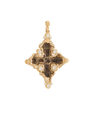 18kt Yellow Gold Sueno Shield Cross Enhancer