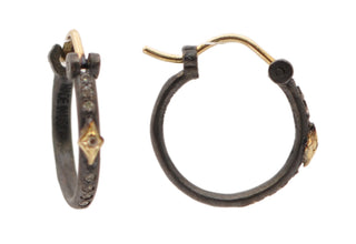 Crivelli & Champagne Diamond Huggie Earrings