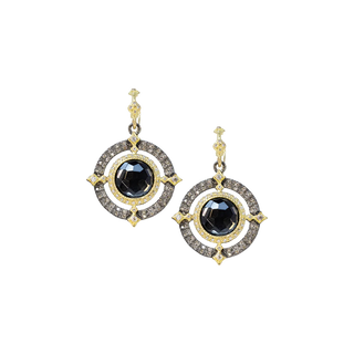 HEMATITE OPEN CIRCLE DROP EARRINGS