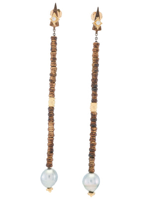 PEARL AND WHITE DIAMOND EARRING