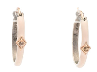 PEACH IMPERIAL TOPAZ HOOP EARRINGS