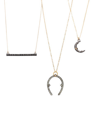 14kt Rose Gold & Sterling Silver Large Horseshoe Enhancer