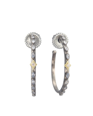 Marquise Diamond Hoop Earrings