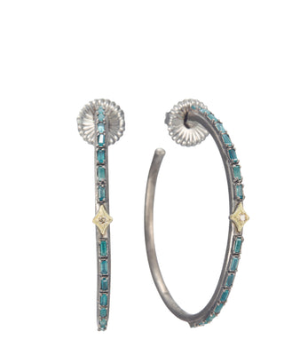 Grandidierite Champagne Diamond Earrings