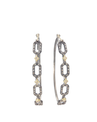 Oval Side Hoop Earrings