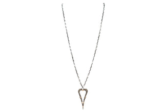 45MM PAVE OPEN HEART NECKLACE