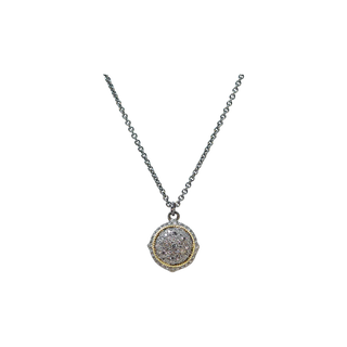 GREY AND WHITE DIAMOND DROP NECKLACE