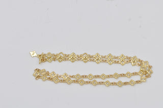 18" YELLOW GOLD SCROLL NECKLACE