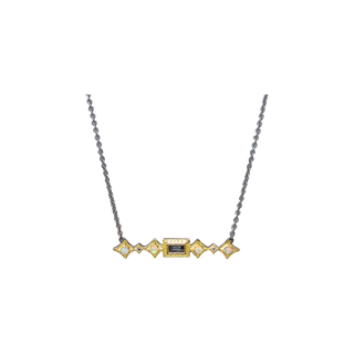 18" SPINEL AND OPAL CRIVELLI BAR NECKLACE