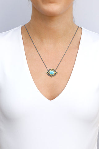 18" TURQUOISE DROP NECKLACE
