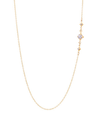 18kt Yellow Gold Necklace with Vintage Grey Diamonds