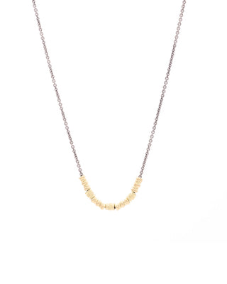 18" Mixed Metal Pebble Necklace