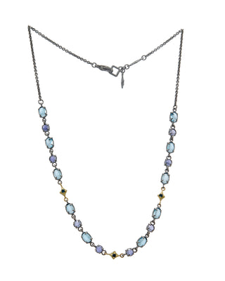 London Blue Topaz Gemstone Chain Necklace