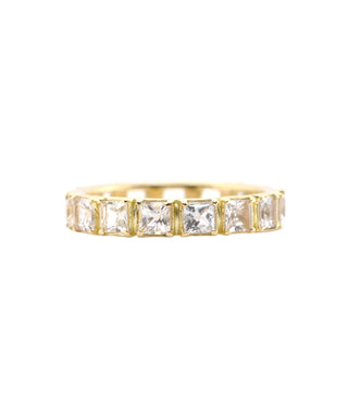 White Sapphire Princess Cut Eternity Band