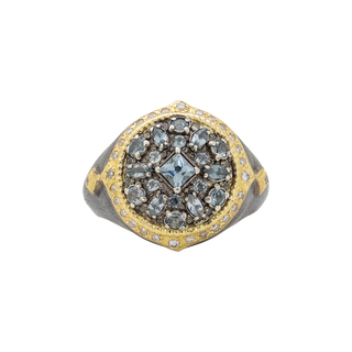 DIAMOND AND SPINEL STATEMENT RING