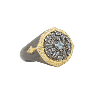 DIAMOND AND SPINEL STATEMENT RING