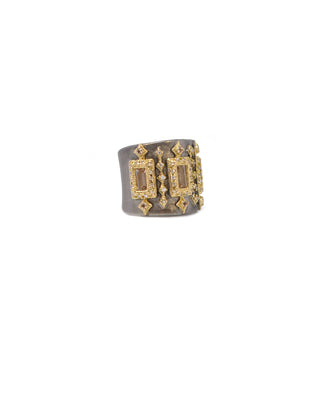 Crivelli, White Diamond & Morganite Ring