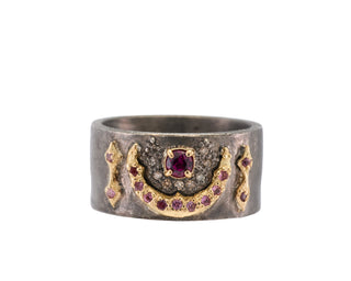 DIAMONDS CRESCENT MOON STACK RING