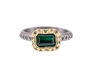 EMERALD GREEN TOURMALINE RING