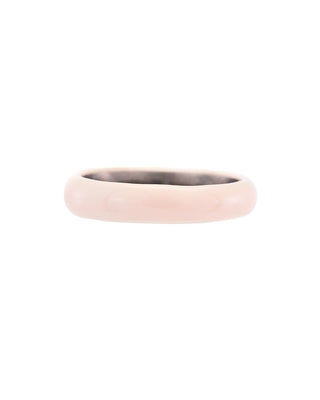 14kt Rose Gold & Sterling Silver Light Pink Enamel Stack Ring
