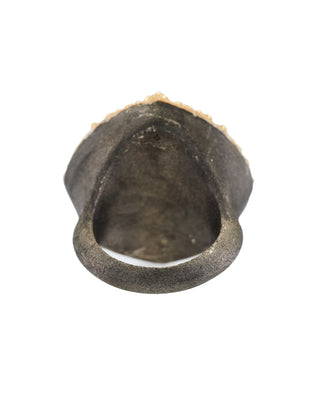 18kt Yellow Gold & Sterling Silver Artifact Disc Ring