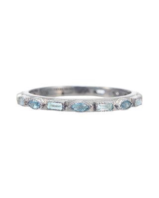 Moss Aquamarine & Blue Topaz Ring
