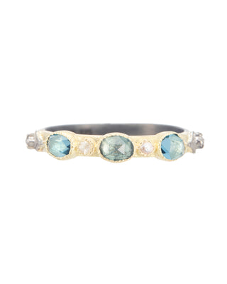 Sapphire & London Blue Topaz Stack Band