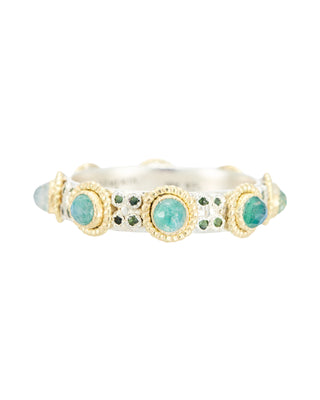Malachite & Tourmaline Ring