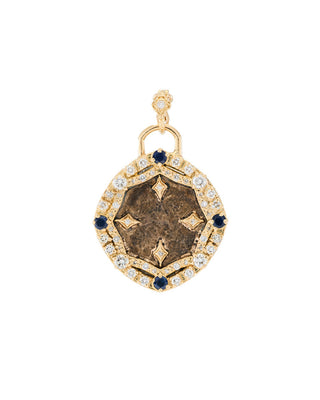 Artifact Disc Enhancer with Sapphires and White Diamonds