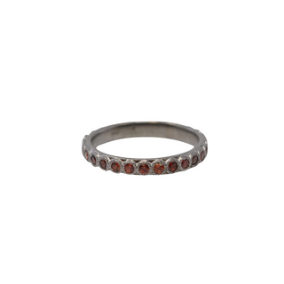 Red Garnets Stack Band Ring