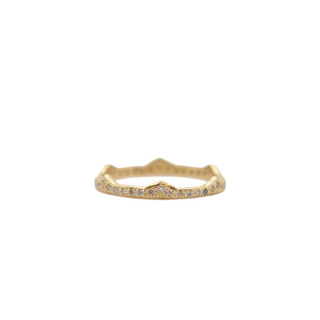 YELLOW GOLD POINTED STACK RING
